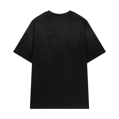 Chrome Hearts Hot Diamond Cross Print Wash Short Sleeve Couple Casual Round Neck T-shirt
