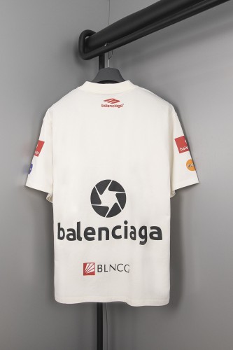 Balenciaga Classic Logo Letter Embroidered T-shirt Couple Loose T-shirt