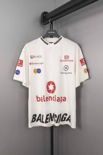 Balenciaga Classic Logo Letter Embroidered T-shirt Couple Loose T-shirt