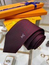 Louis Vuitton New Men's Tie Plaid Logo Jacquard Silk Tie