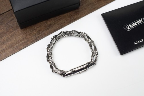 Chrome Hearts Fashion Rolling Edge Carved Buckle Bracelet Unisex Casual Street Bracelet