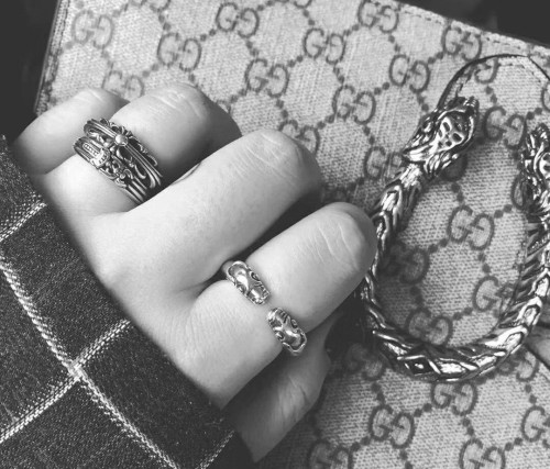 Chrome Hearts Fashion Double Faucet Ring Unisex  Punk Hip Hop Street Ring