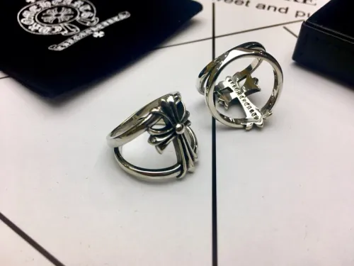 Chrome Hearts Fashion Classic Cross Ring Unisex Street Retro Ring