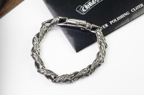 Chrome Hearts Fashion Rolling Edge Carved Buckle Bracelet Unisex Casual Street Bracelet