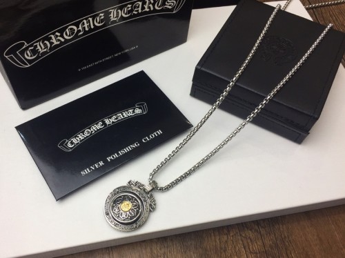 Chrome Hearts New Bagua Yin Yang Flipped Pendant Unisex Fashion Retro Necklace Length：70cm
