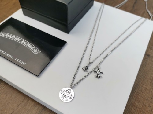 Chrome Hearts New Double-deck Boat Anchor Pendant Unisex Fashion Retro Necklace