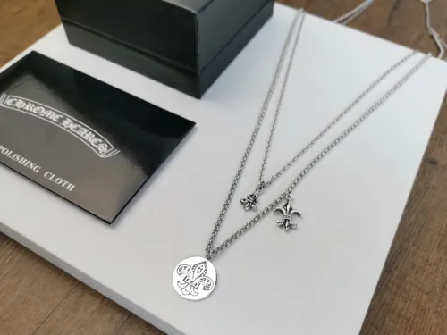 Chrome Hearts New Double-deck Boat Anchor Pendant Unisex Fashion Retro Necklace