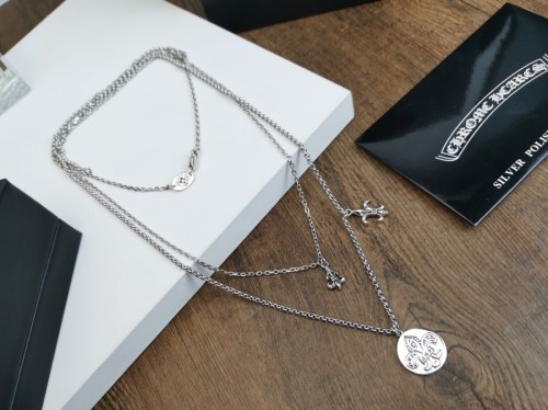 Chrome Hearts New Double-deck Boat Anchor Pendant Unisex Fashion Retro Necklace