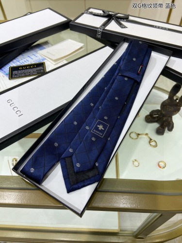 Gucci New Men's Tie Double G Plaid Tie