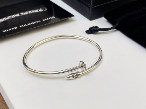 Chrome Hearts Fashion Bullet Head Open Cross Bracelet Retro Punk Bracelet