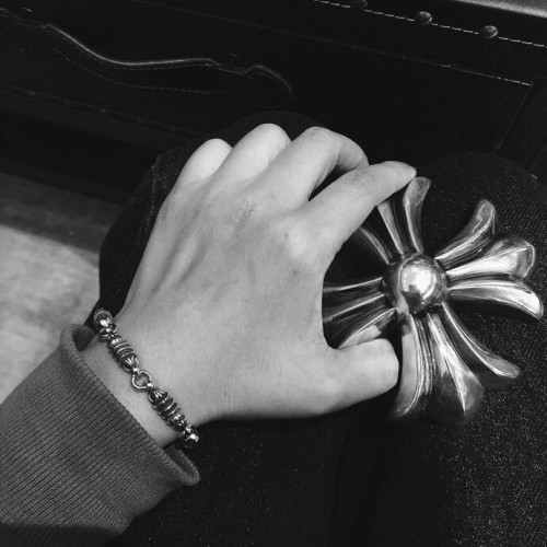 Chrome Hearts Chrome Hearts Fashion Simple Cross Bracelet Unisex Retro Street Bracelet