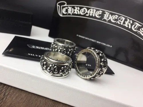 Chrome Hearts Fashion Carving Of Ship Anchors Wide Ring Retro Street Punk Ring