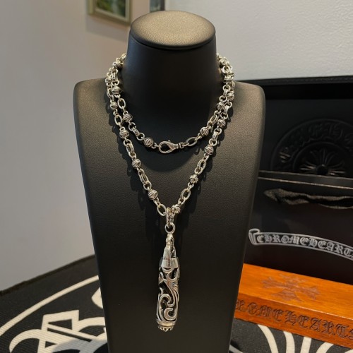 Chrome Hearts Fashion Hollow Cross Pendant Unisex Street Punk Retro Necklace