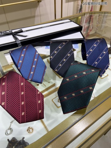 Gucci Classic Double GG Bee Twill Tie
