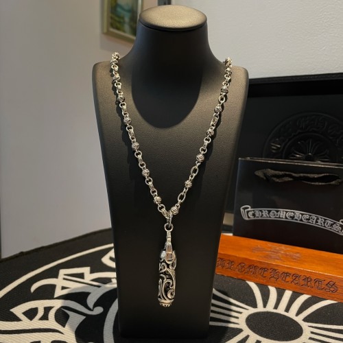 Chrome Hearts Fashion Hollow Cross Pendant Unisex Street Punk Retro Necklace