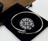 Chrome Hearts Fashion Bullet Head Open Cross Bracelet Retro Punk Bracelet