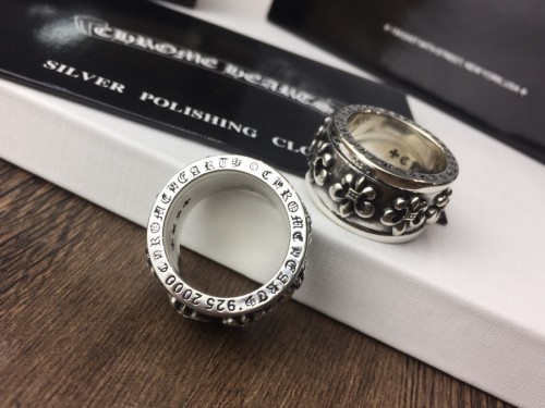 Chrome Hearts Fashion Carving Of Ship Anchors Wide Ring Retro Street Punk Ring