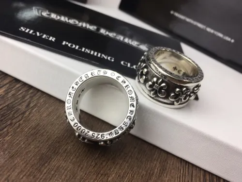 Chrome Hearts Fashion Carving Of Ship Anchors Wide Ring Retro Street Punk Ring