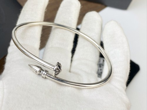 Chrome Hearts Fashion Bullet Head Open Cross Bracelet Retro Punk Bracelet