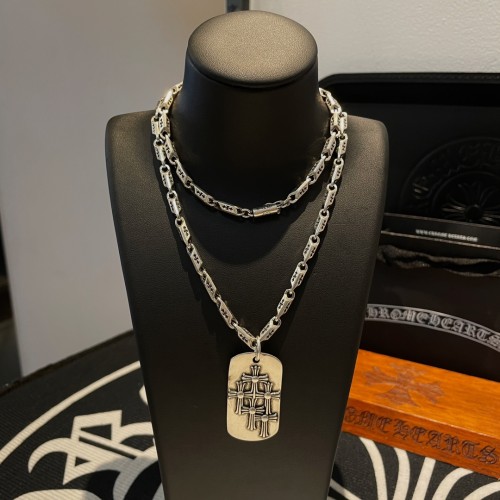 Chrome Heearts Classic Vintage Cross Pendant Necklace Unisex Punk Street Necklace