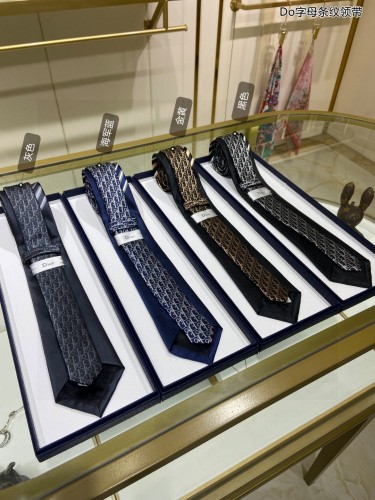 Dior Men's Tie Classic Letter Stripe Tie