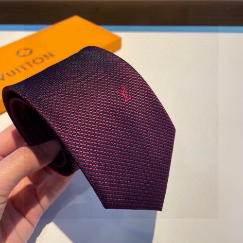 Louis Vuitton Classic Men's Tie Logo Woven Plaid Tie