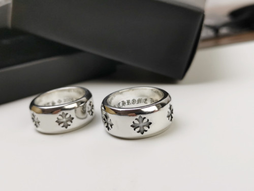 Chrome Hearts Fashion Wide Curved Cross Ring Unisex Casual Street Punk Ring