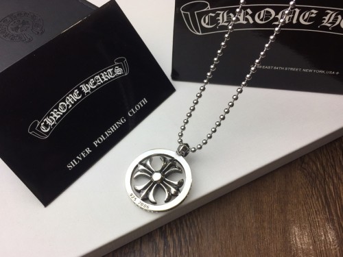 Chrome Hearts Classic Round Cross Pendant Unisex Fashion Retro Necklace Length:70cm