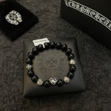 Chrome Hearts Fashion Black Agate Bracelet Unisex Classic Retro Streets Bracelet