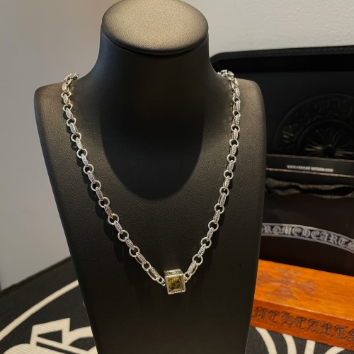 Chrome Hearts Classic Fashion Pendant Necklace Unisex Street Vintage Hollow Chain Necklace
