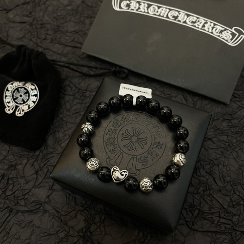 Chrome Hearts Fashion Black Agate Bracelet Unisex Classic Retro Streets Bracelet