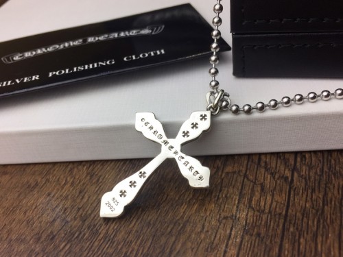 Chrome Hearts Fashion Simple Cross Necklace Unisex Retro Street Pendant Necklace Length:70cm