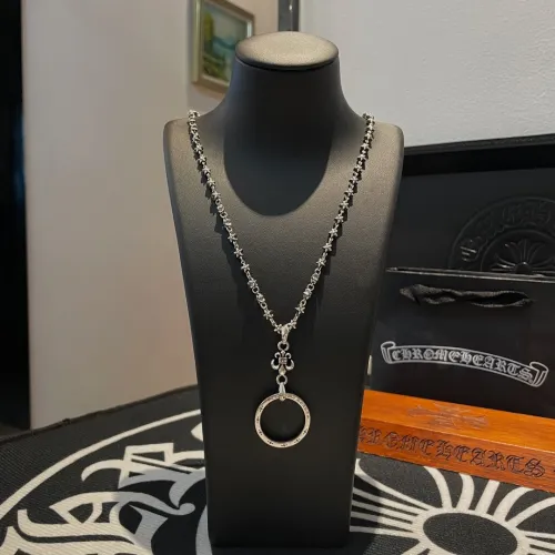 Chrome Hearts Fashion Classic Circle Cross Pendant Unisex Street Retro Necklace 