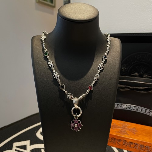 Chrome Hearts Fashion Cross Shaped Pendant Unisex Classic Vintage Necklace