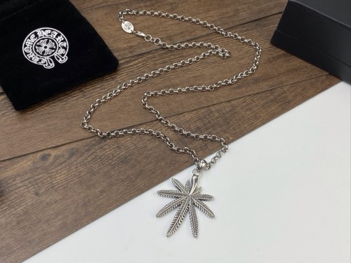 Chrome Hearts Fashion Maple Leaves Pendant Unisex Retro Street Necklace