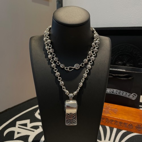 Chrome Hearts Fashion Classic Vintage Cross Pendant Unisex Punk Street Retro Necklace
