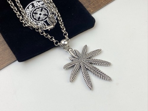 Chrome Hearts Fashion Maple Leaves Pendant Unisex Retro Street Necklace