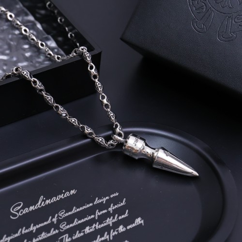 Chrome Hearts Fashion Bullet Head Pendant Unisex Street Vintage Necklace