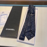 Chanel Exquisite Double C Small Logo Tie for Men's Classic Tie