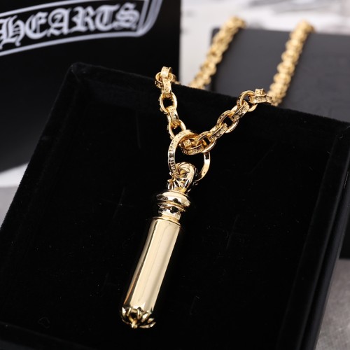 Chrome Hearts Fashion Golden Pendant Chain Unisex Street Retro Necklace