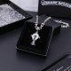 Chrome Hearts Vintage Cross Engraved Pendant Unisex Fashion Street Necklace