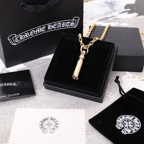 Chrome Hearts Fashion Golden Pendant Chain Unisex Street Retro Necklace