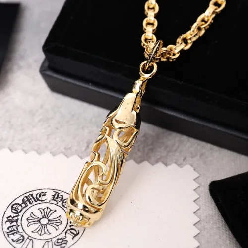 Chrome Hearts Fashion Gold Plated Hollow Pendant Unisex Retro Necklace