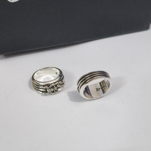 Chrome Hearts Fashion Simple Retro Ring Unisex Street Wide Ring