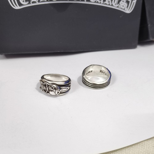 Chrome Hearts Fashion Simple Retro Ring Unisex Street Wide Ring