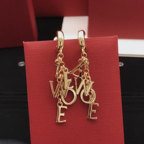 Loewe New Fashion Letters Tassel Earrings Classic Retro Elegant Earrings