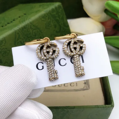 Gucci Fashion Key Double G Rhinestone Earrings Classic Retro Earring