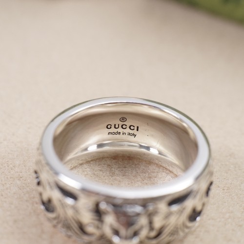Gucci Fashion New Tiger Head Vintage Ring Unisex Retro Street Silver Ring