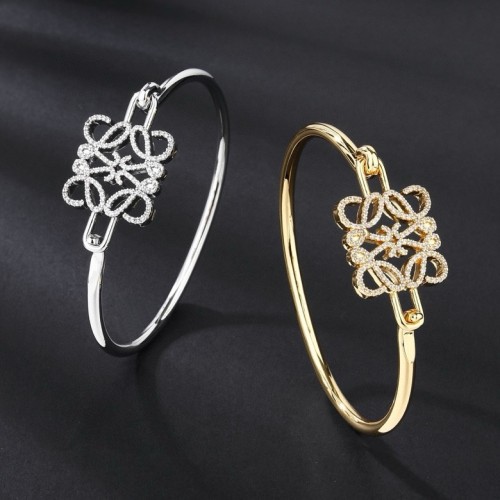 Loewe Fashion Hollow Rhinestone Bracelet Unisex Street Retro Bracelet