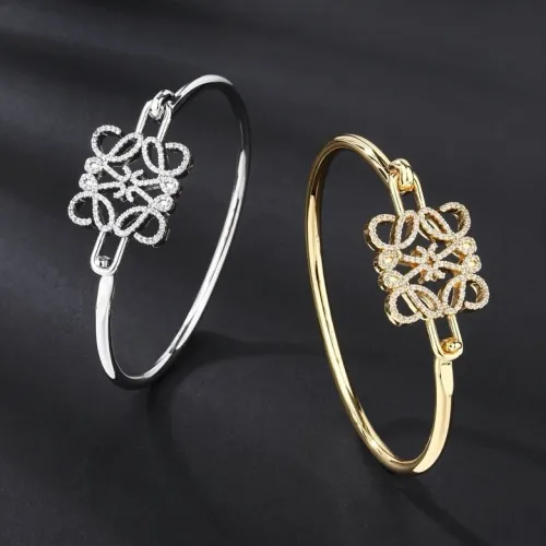 Loewe Fashion Hollow Rhinestone Bracelet Unisex Street Retro Bracelet